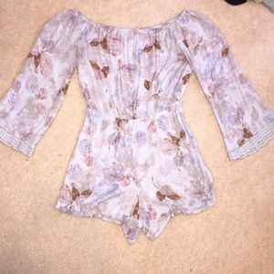 Long sleeve, off the shoulder romper, Mossimo